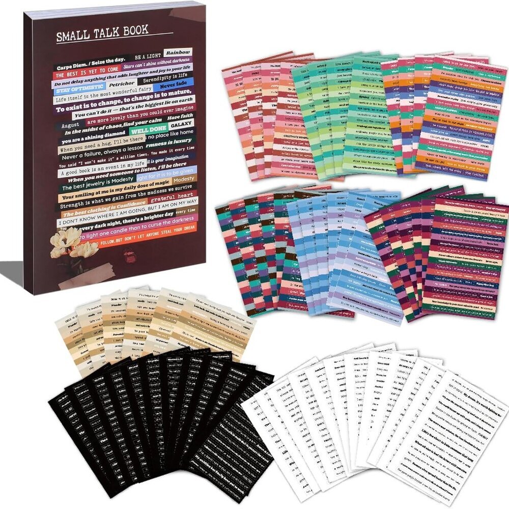 Inspirational Quote Stickers Book for Journaling and Scrapbooking, 60 Sheets Pre